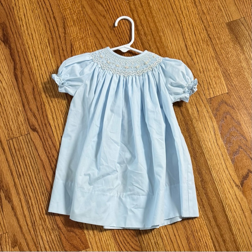 Bailey Boys 9M Light Blue Hand Smocked Baby Girls' Dress